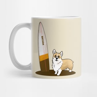 Fawn corgi surf summer Mug